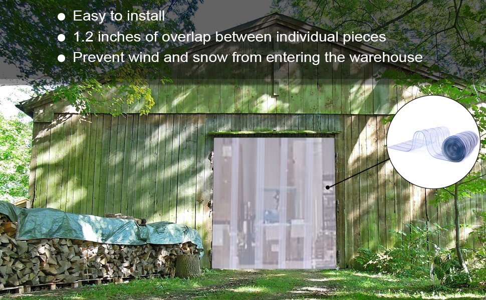 Plastic Vinyl Replacement Strip Curtain-Door – Clear Waterproof Commercial PVC
