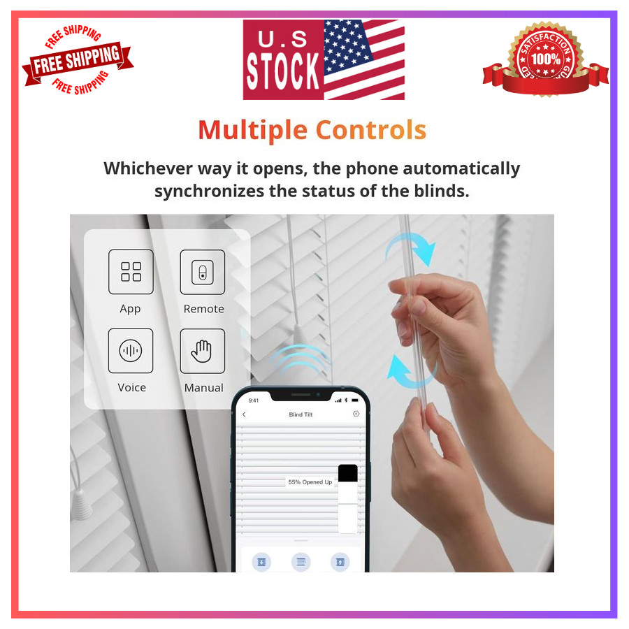 SwitchBot Blind Tilt Motorized Smart Blinds Solar Powered Bluetooth Control