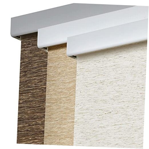 Free-Stop Cordless Blinds for Windows 30″W x 72″H Brown (Light Filtering)