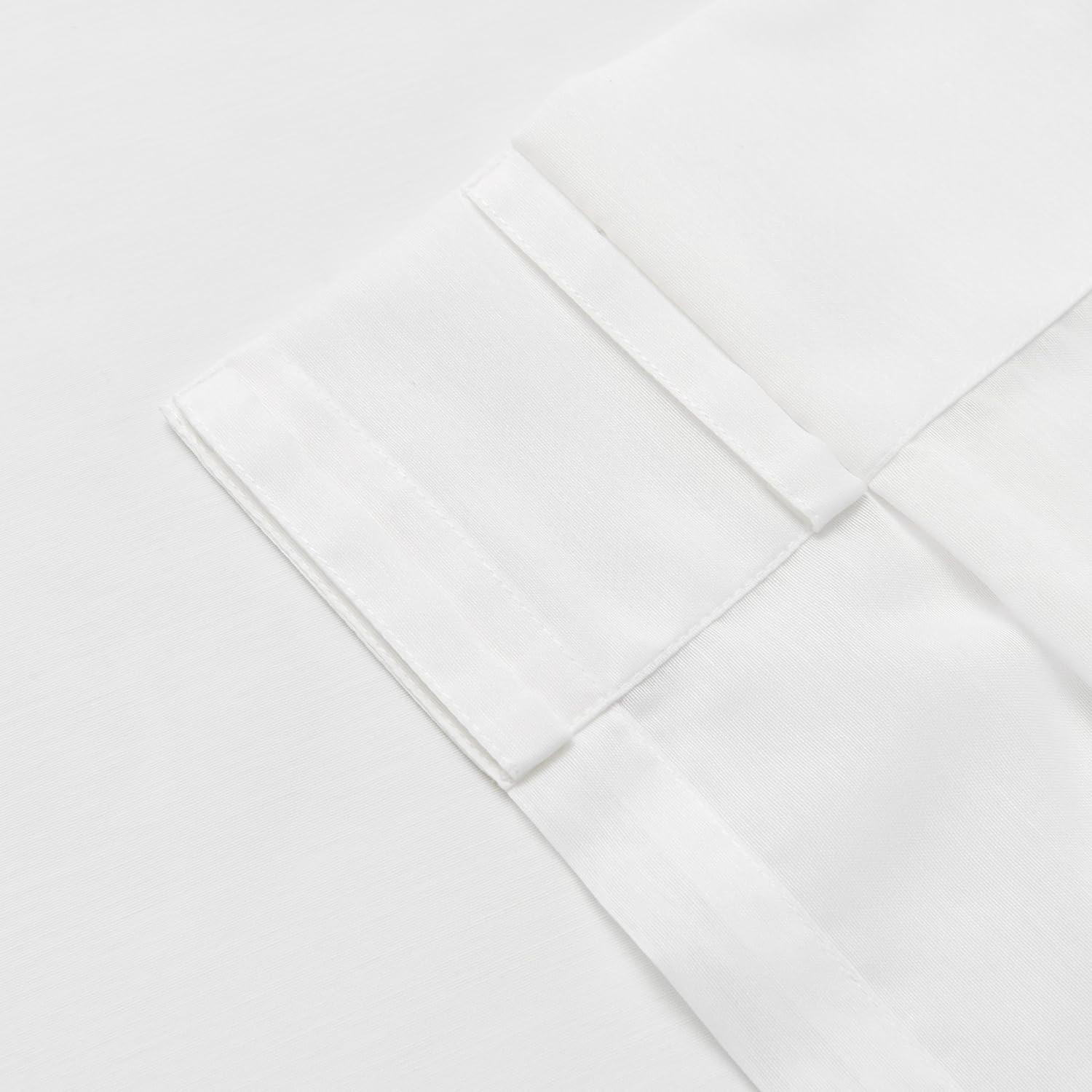 Extra Large Bright White Sheer Pinch Pleated Curtains 120″ for Home Decor