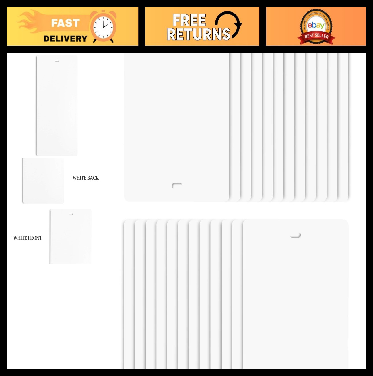 82.5″ White Vertical Blinds Replacement Slats for Sliding Doors & Windows – 24 P