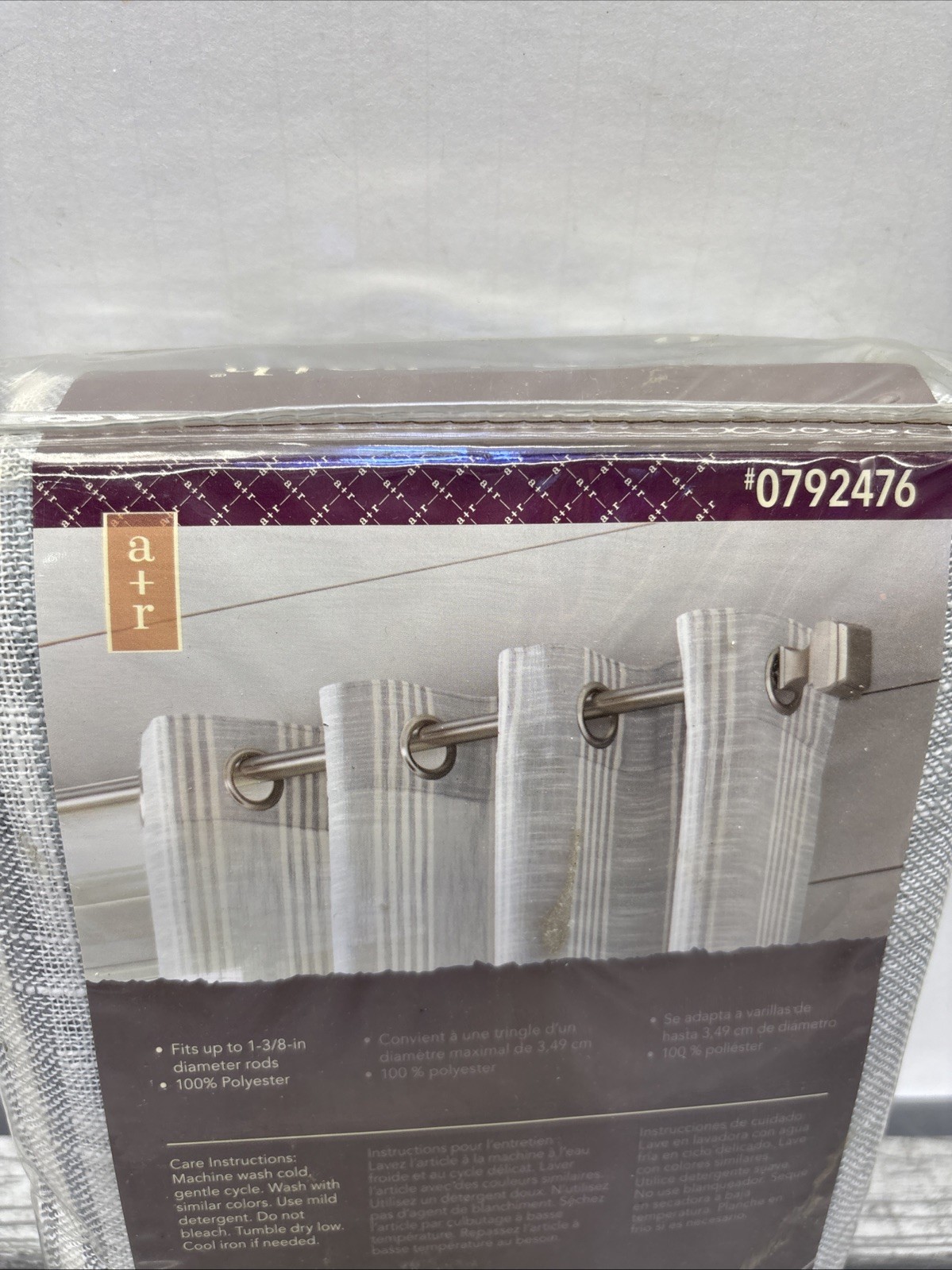 allen + roth 84-in Light Filtering Grommet Curtain Panel Timblin 0792476 {11}