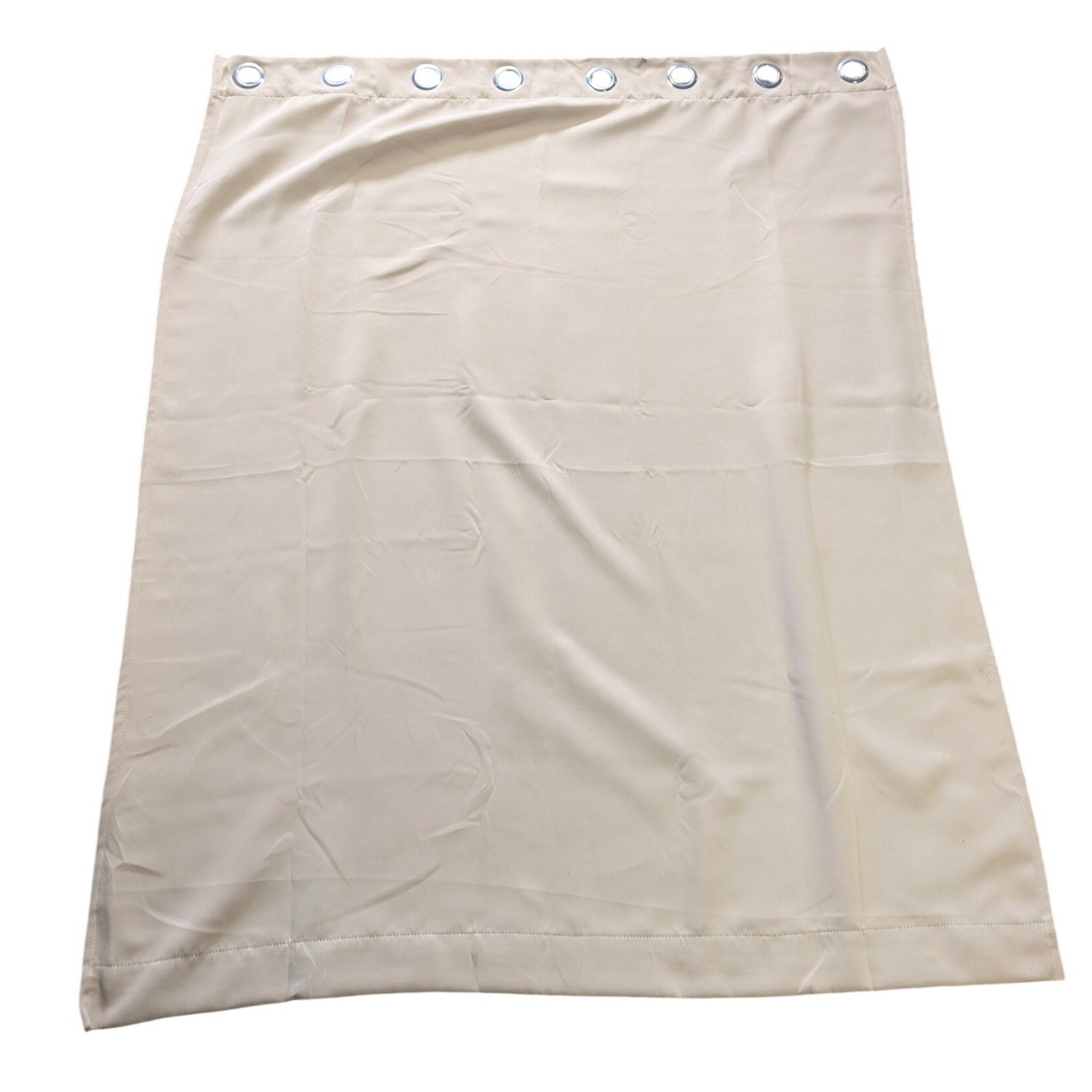 Pair of Blackout Curtain Panel Beige Grommet Top Minimalist Neutral READ