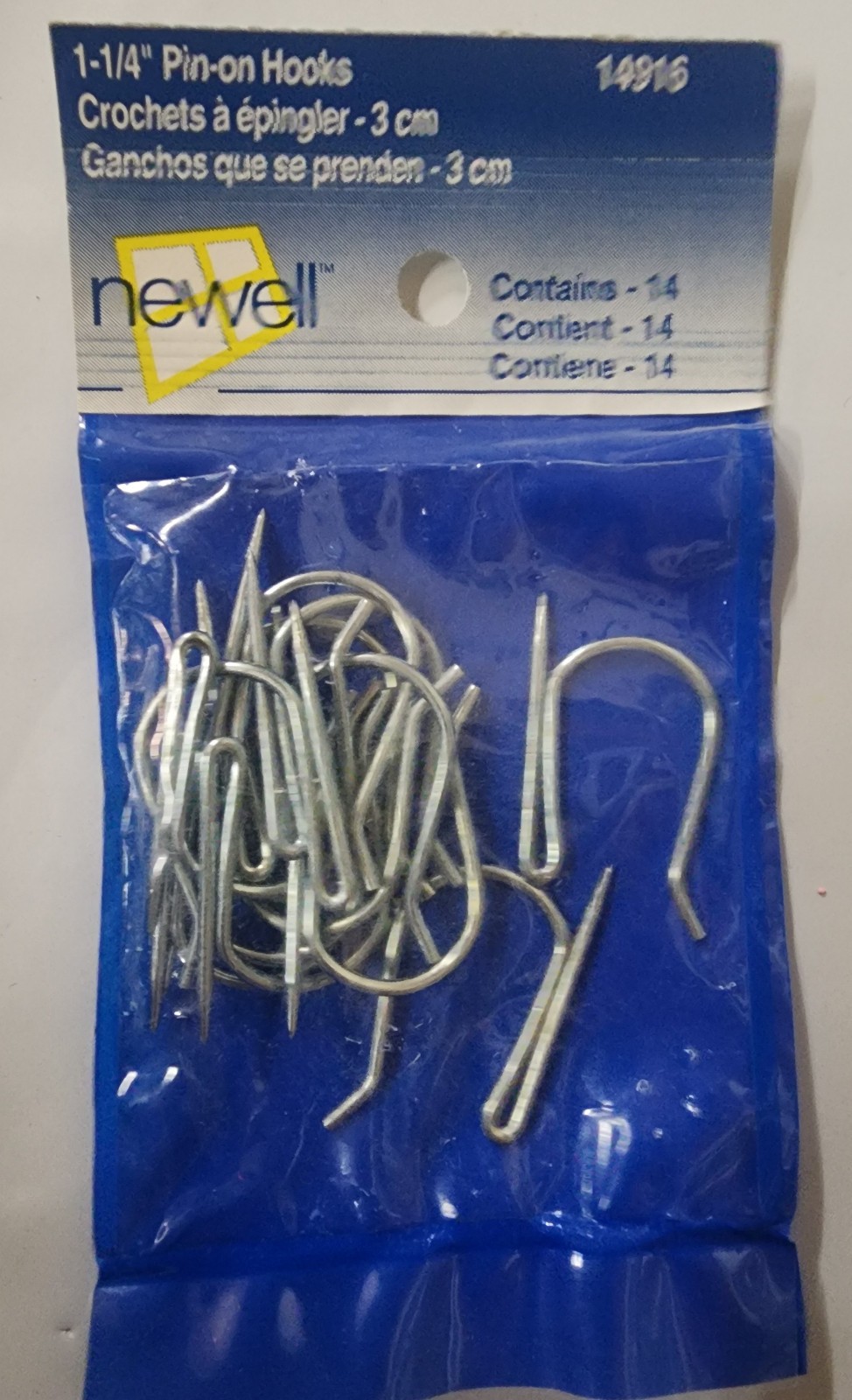 1 1/4″ Pin-on Hooks Curtains 3cm Window Furnishings Model 14916 Pack of 14 NEW