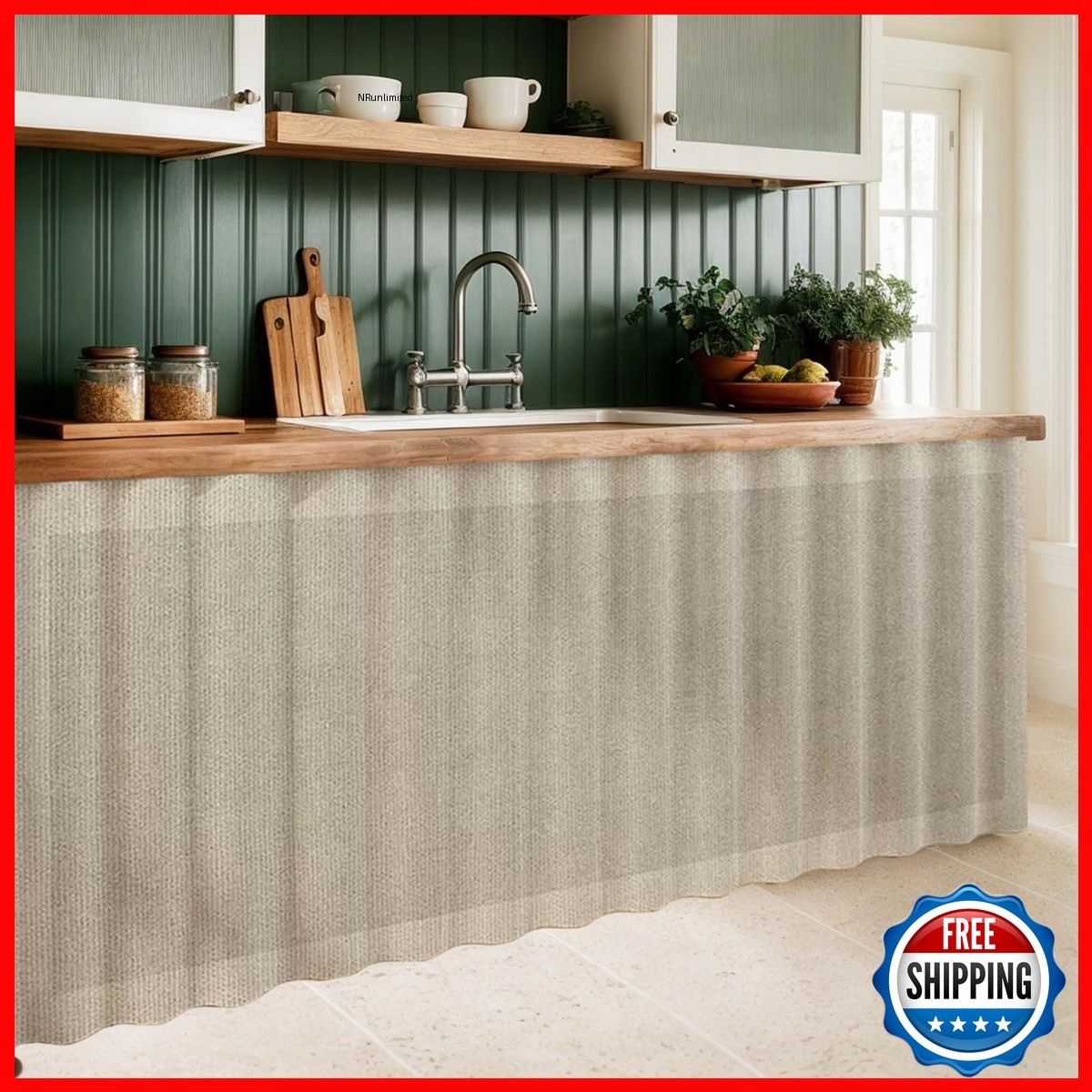 Liveinu Cabinet Curtains For Kitchen Dust Proof Curtain For Shelves Wall Panel