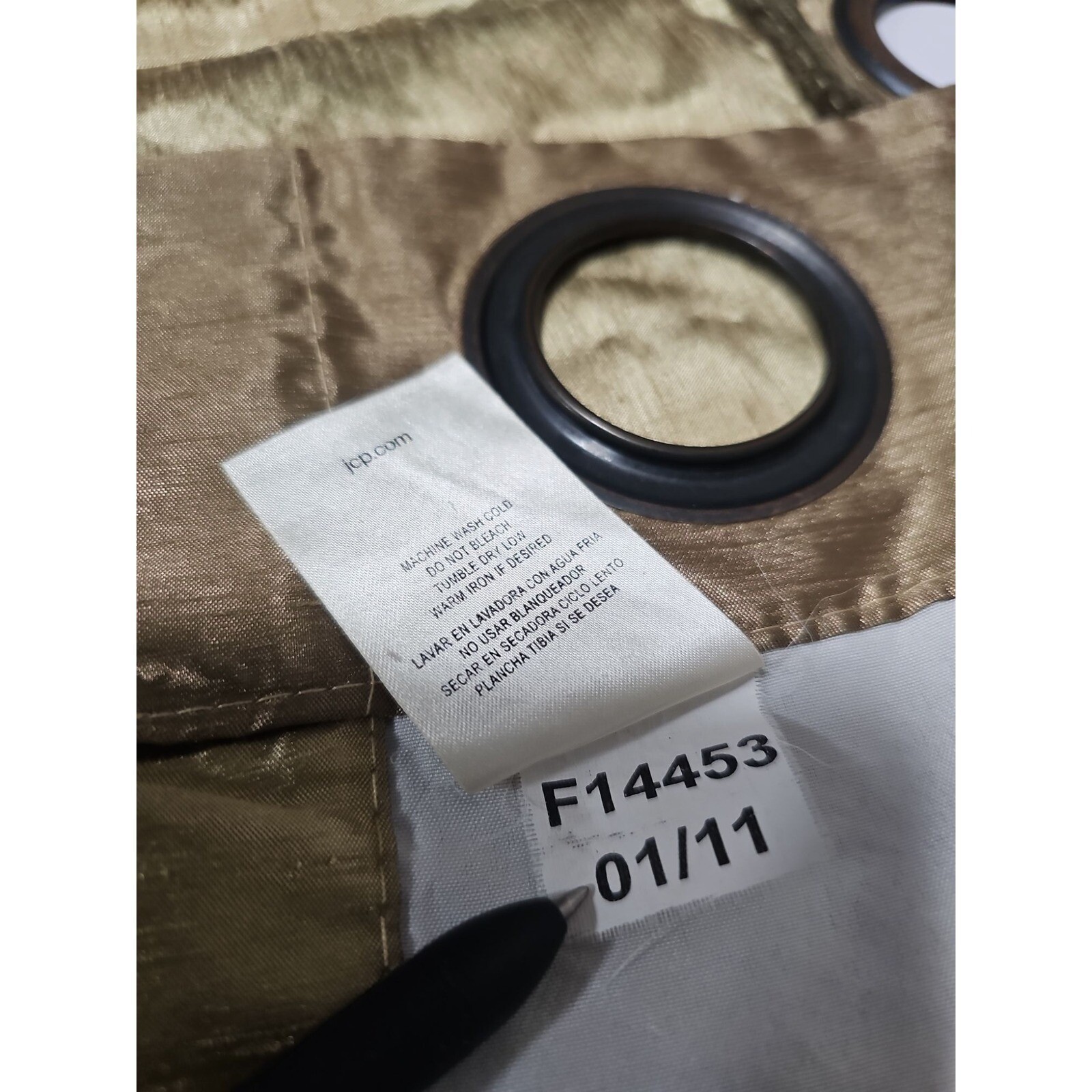 Studio JCP Studio Curtain Panel Grommet Striped Room Darkening Beige Brown 52×40