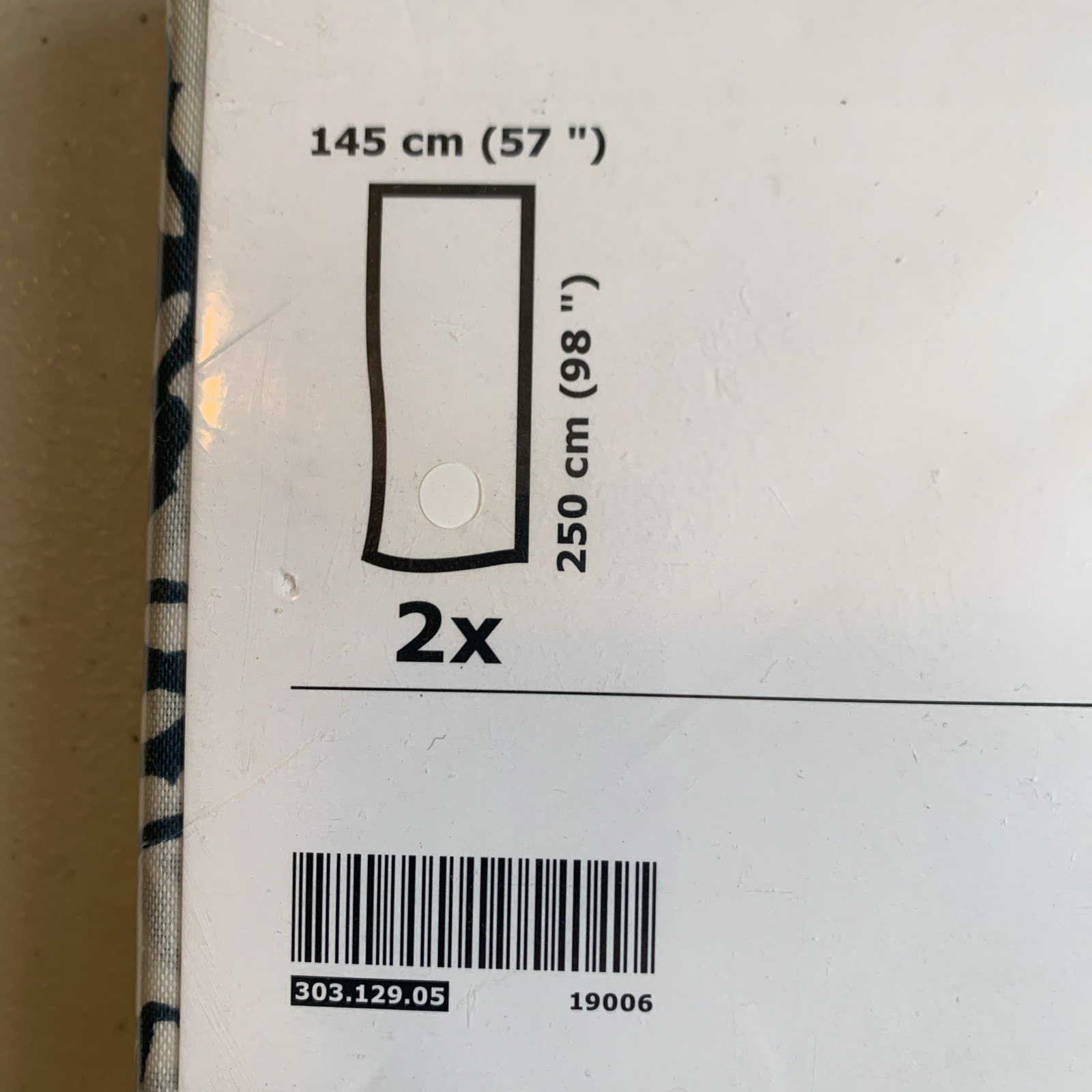 New IKEA Mjolkort 2 Pack Floral Curtain Panels 57×98” Tab Top 303.129.05