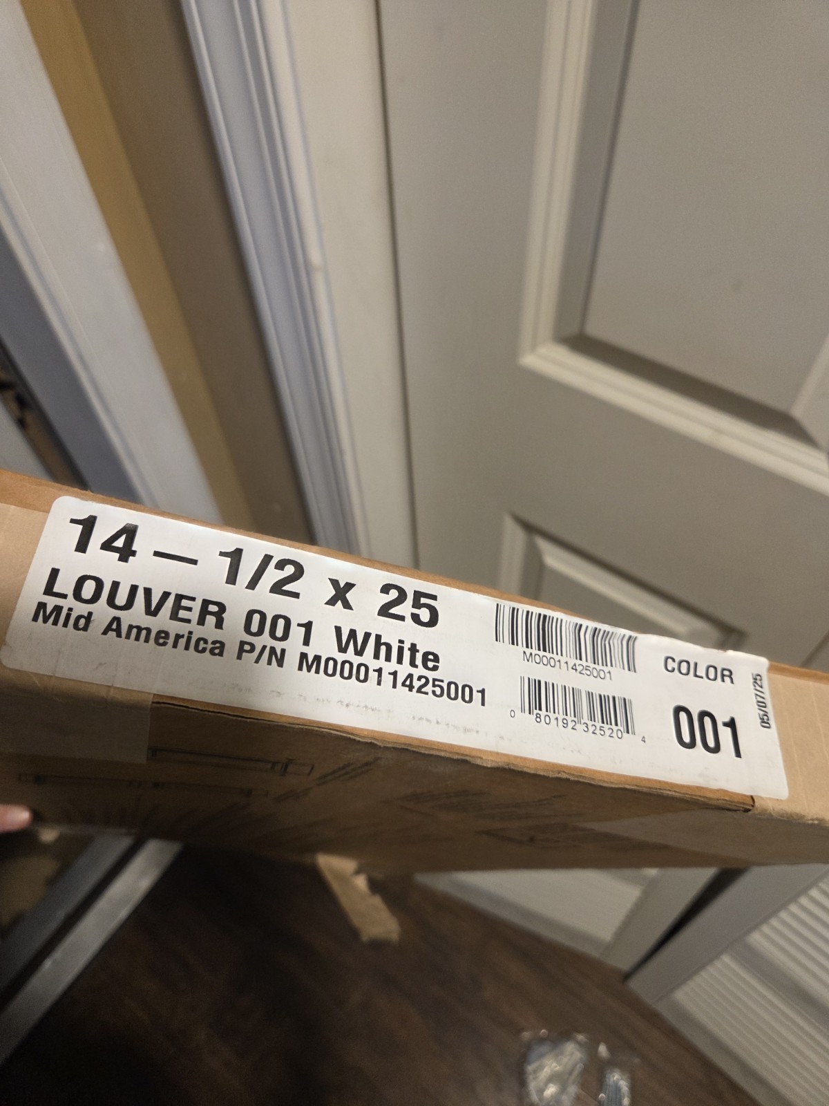 14 1/2″W x 25″H Mid-America Vinyl, Standard Size Cathedral Top Center Shutters