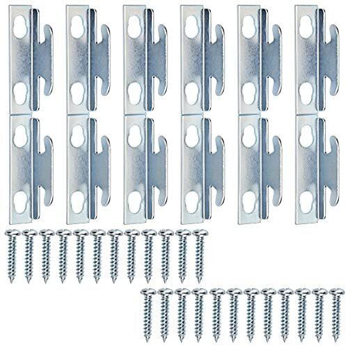 6 Sets Curtain Rod Bracket Curtain Hook Accessories with Screws for Home Kitchen