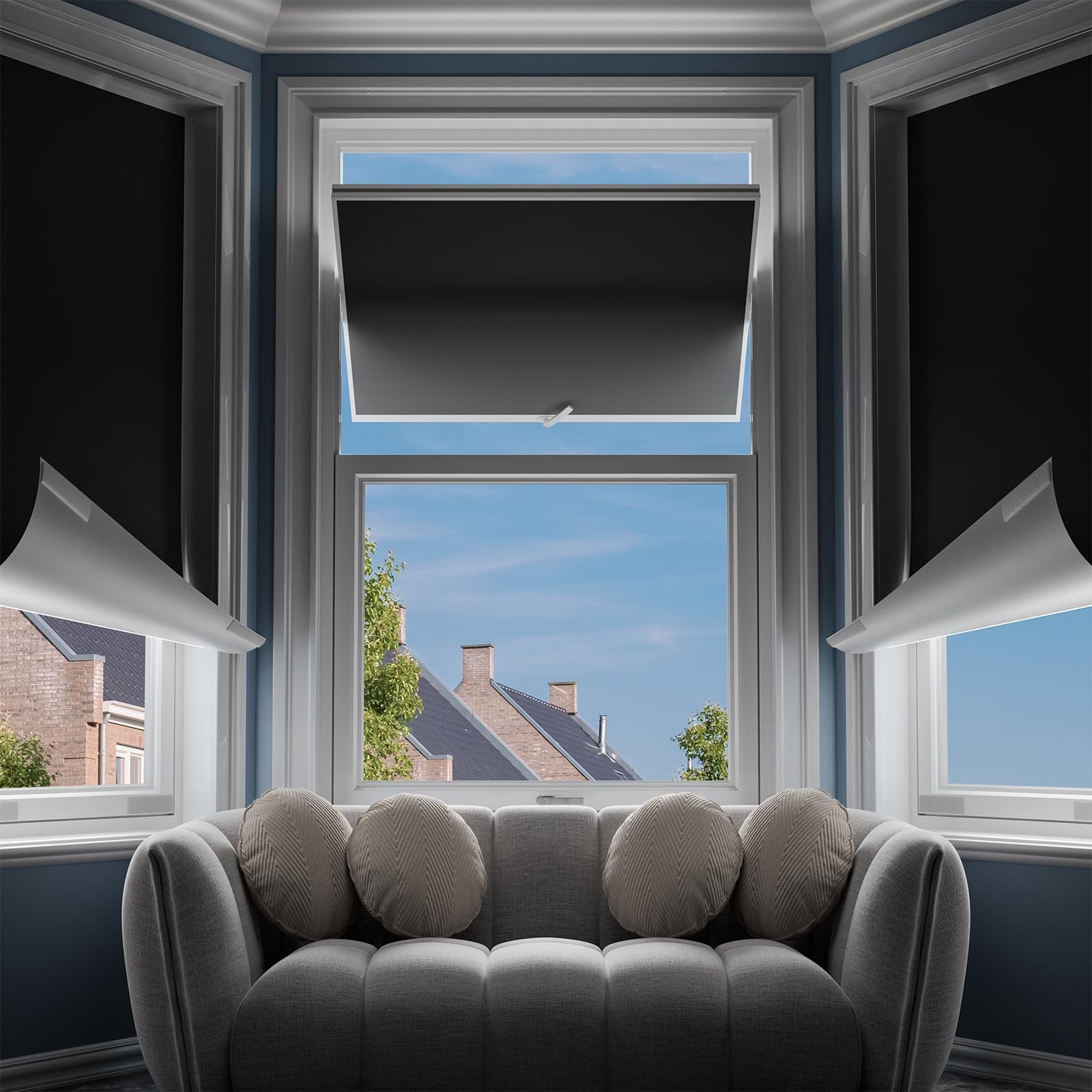 G-WACK Blackout Curtain Black 28×54 No-Drill