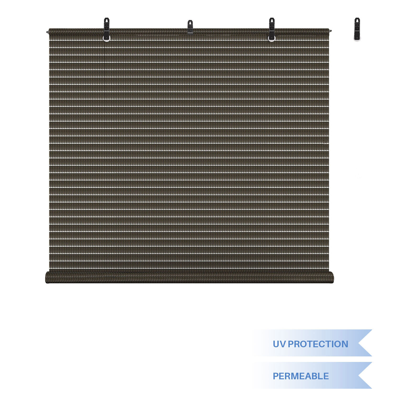 Brown Roller Shade Roll up Shades for Outdoor Patio Yard Garden Pergola Porch