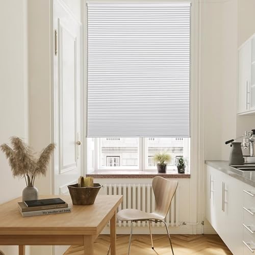 1.5-Inch Cellular Cordless Blackout Shades,Thermal 27″W x 72″H White-blackout
