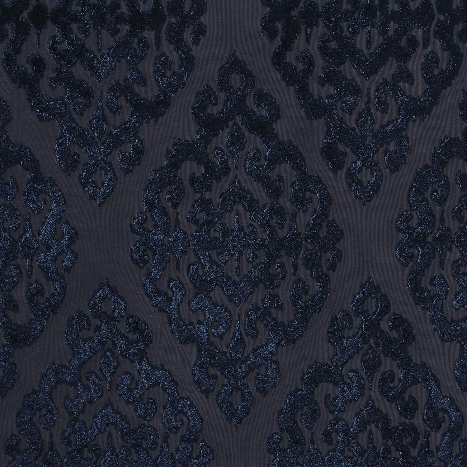 Mirage 100% Total Blackout Single Window Curtain, Knitted Jacquard Damask Room D