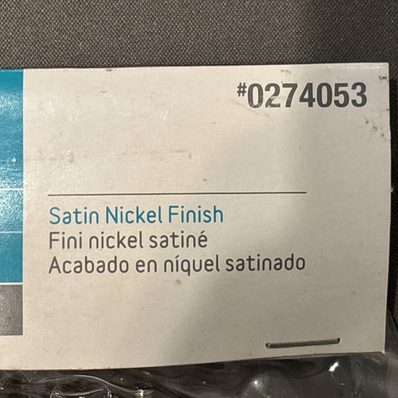 Two New & Sealed Style Selections 3/4 Inch Support Bracket Satin Nickel #0274053