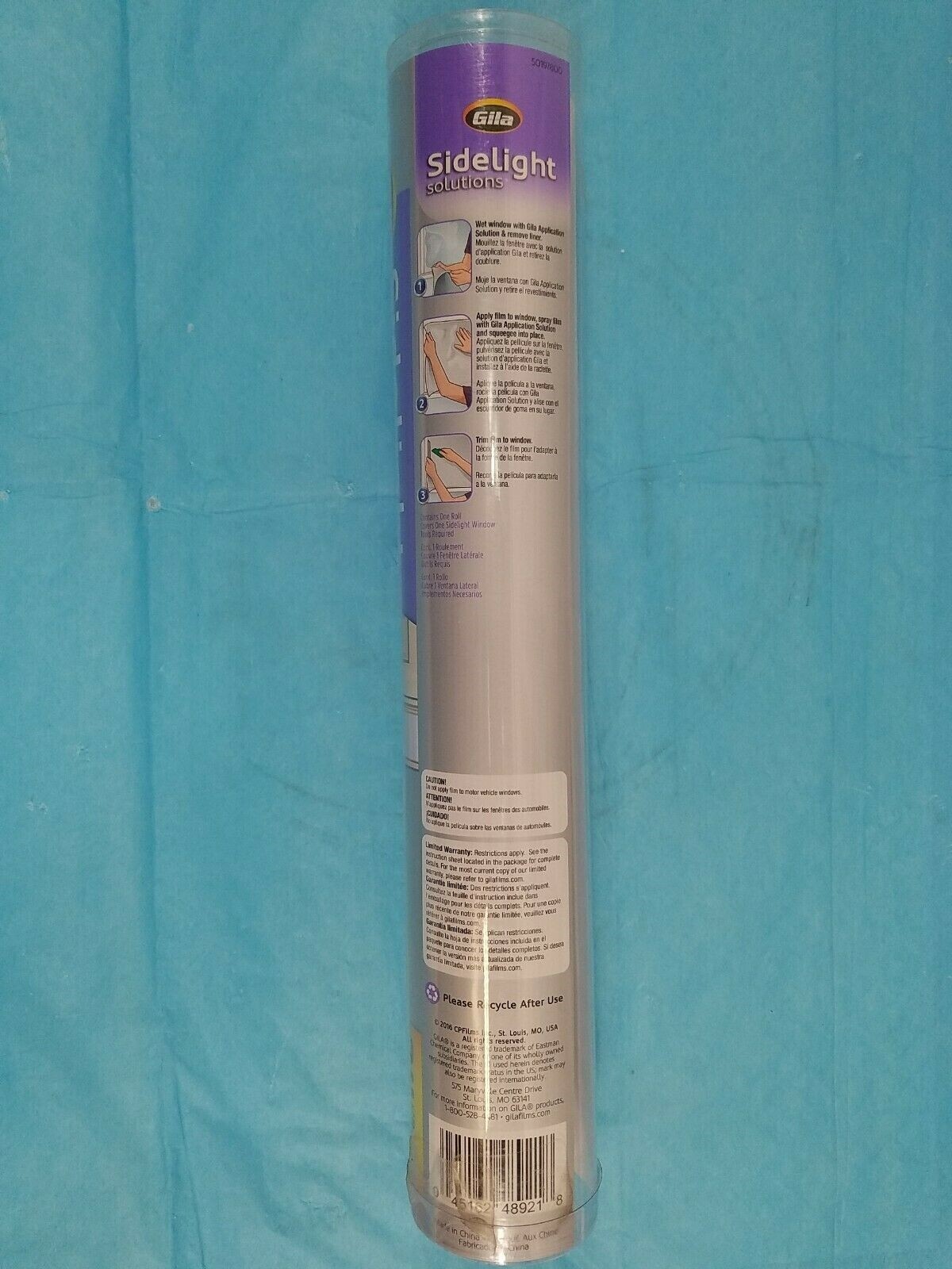 GILA Sidelight 12-in W x 6-1/2-ft L Frosted Faux Blinds Privacy/Decorative 81570
