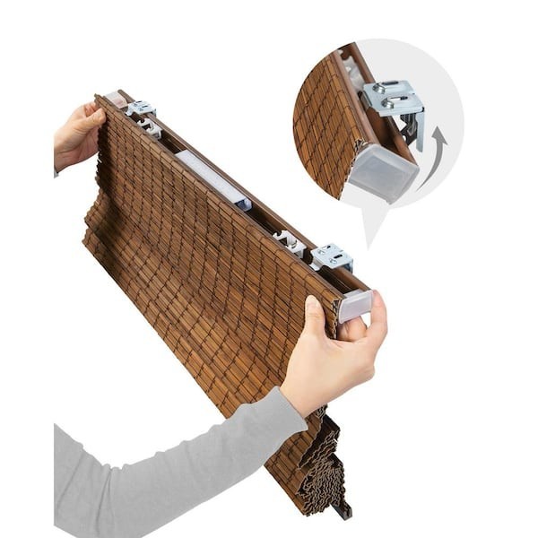 Chicology Cordless Light Filter Natural Woven Bamboo Roman Shade – Moose