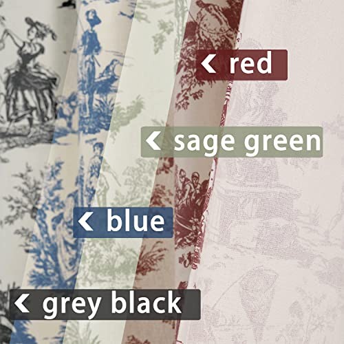 Curtains for Kitchen Bathroom Window,Set of 40″W x 48″L (Pack of 2) Sage Green