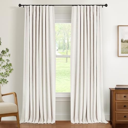 Thermal Sliding Door Curtains 100% Blackout 50″W x 96″L (Pack of 1) Beige