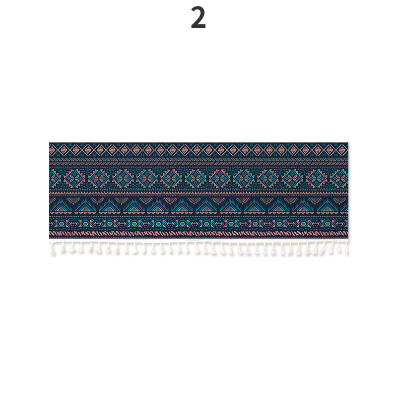 140x45cm Ethnic Boho Tasseled Curtain Cabinet Sundries Shelf Bookcase Dust Cover