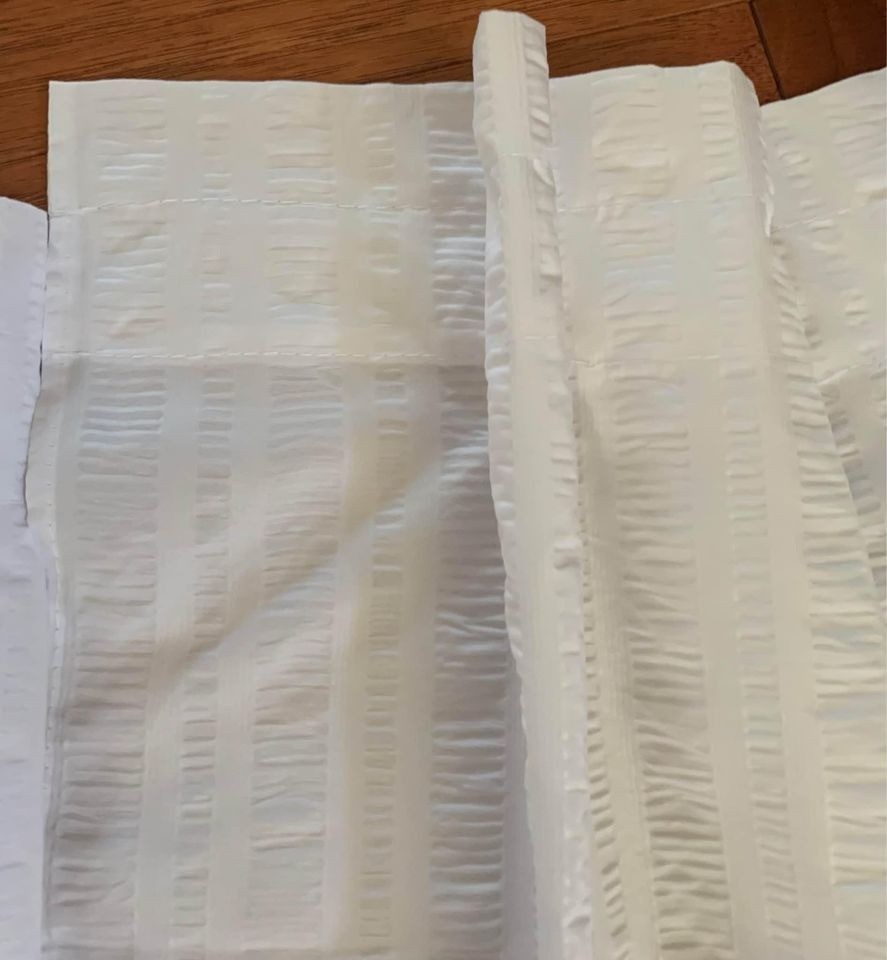 White Window Swag & Valance Set Textured 3-Piece Curtains 28″x40″ & 56″x15″