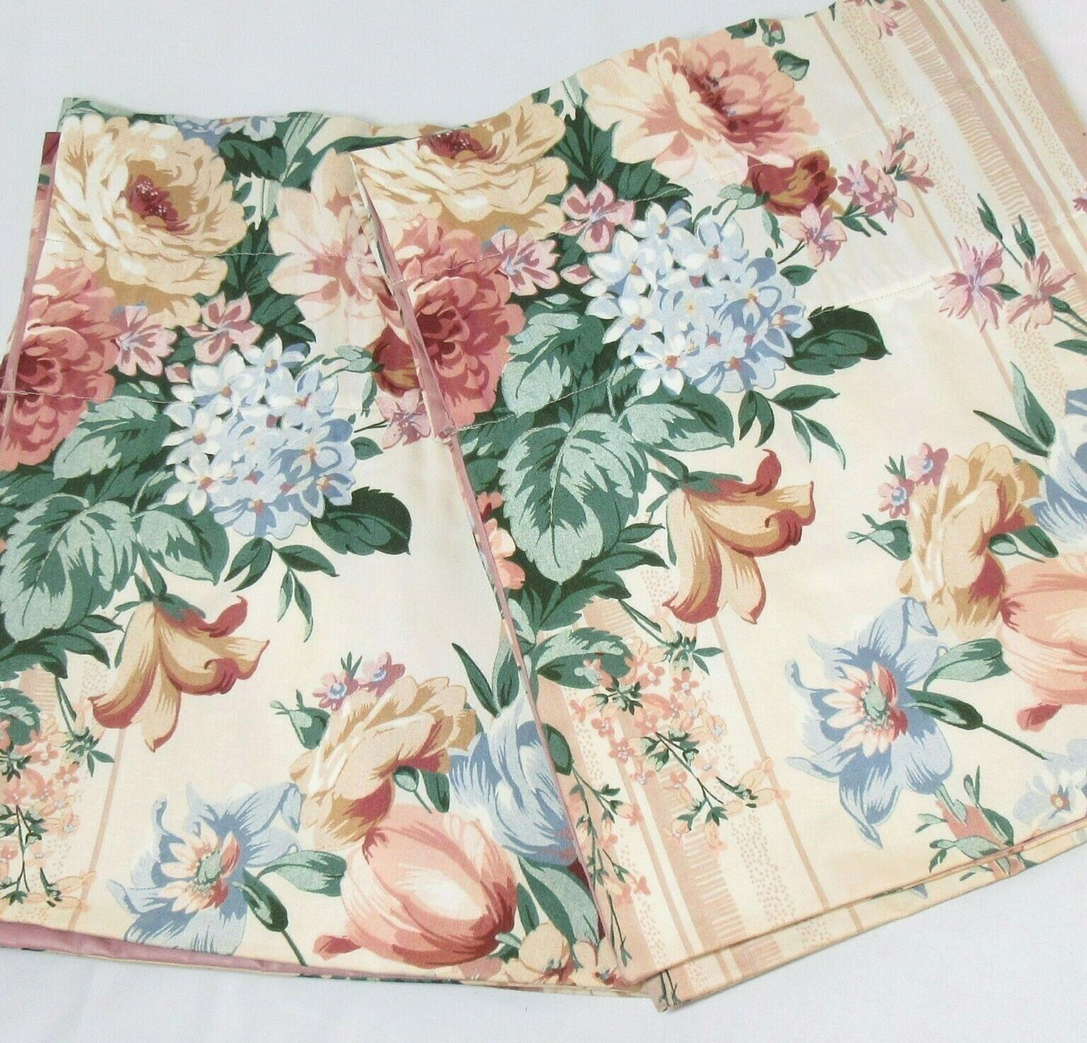 Atelier Originals Vienna Floral Stripe Custom 2pc 52×15 Valance Set(s)
