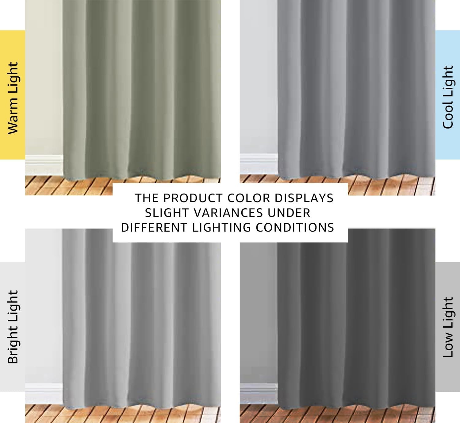 Light Gray Blackout Curtains 84 Inch Long for Bedroom or Living Room Decor