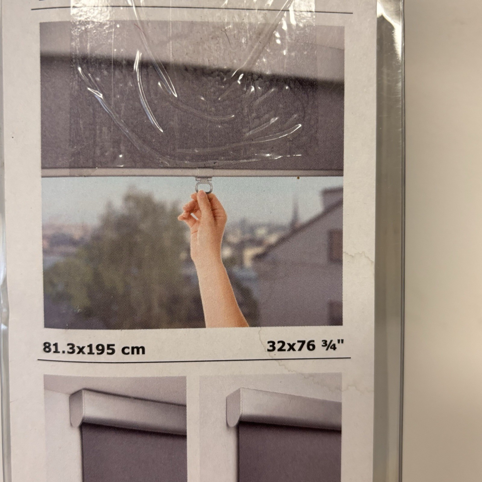 IKEA TRETUR Blackout Roller Blind Gray 32×76 ¾” in Original Package