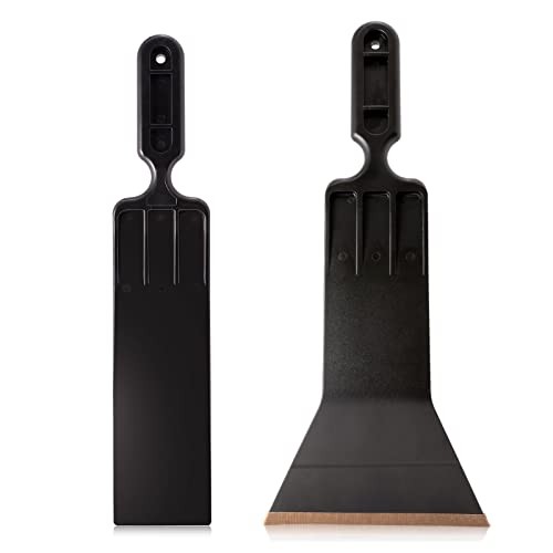 Window Tint Tools Bulldozer Squeegee Kit Wide Mouth & Scrubber Paddle Black