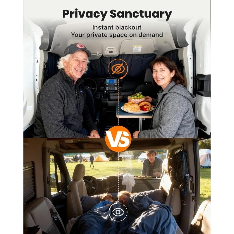 Ford Transit Window Covers Magnetic Insulation Privacy Blackout Shades Van Life
