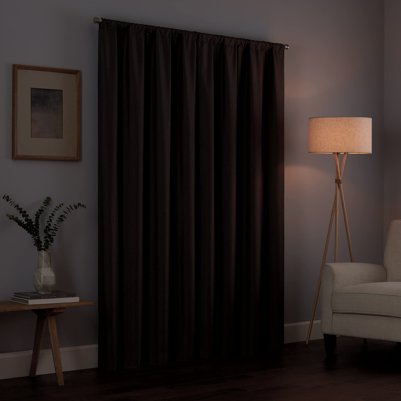ECLIPSE Kendall Modern Blackout Thermal Rod Pocket Window Curtain for Bedroom or