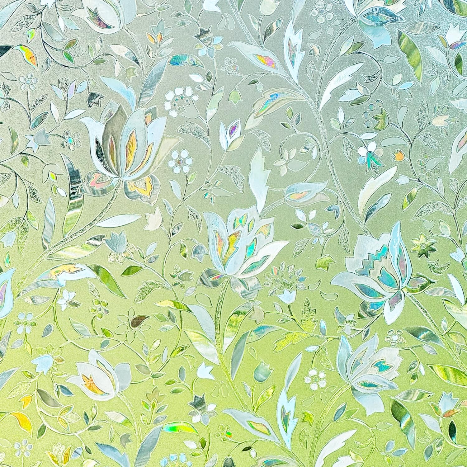 Tulip Decorative Window Film,No Glue Frosted Privacy Film,Stained Glass Door …