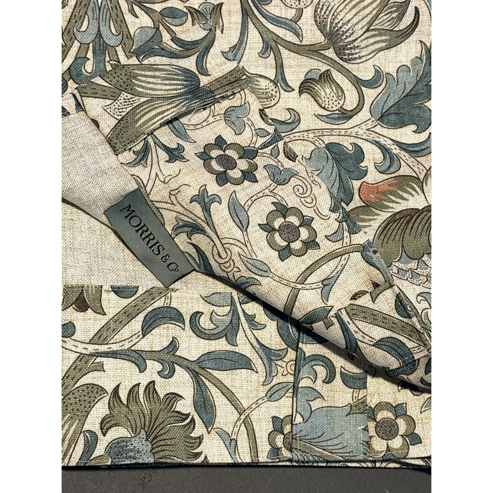 William Morris & Co. Window Curtains Panels Lodden Set Pair 50 X 84” Blue Drapes