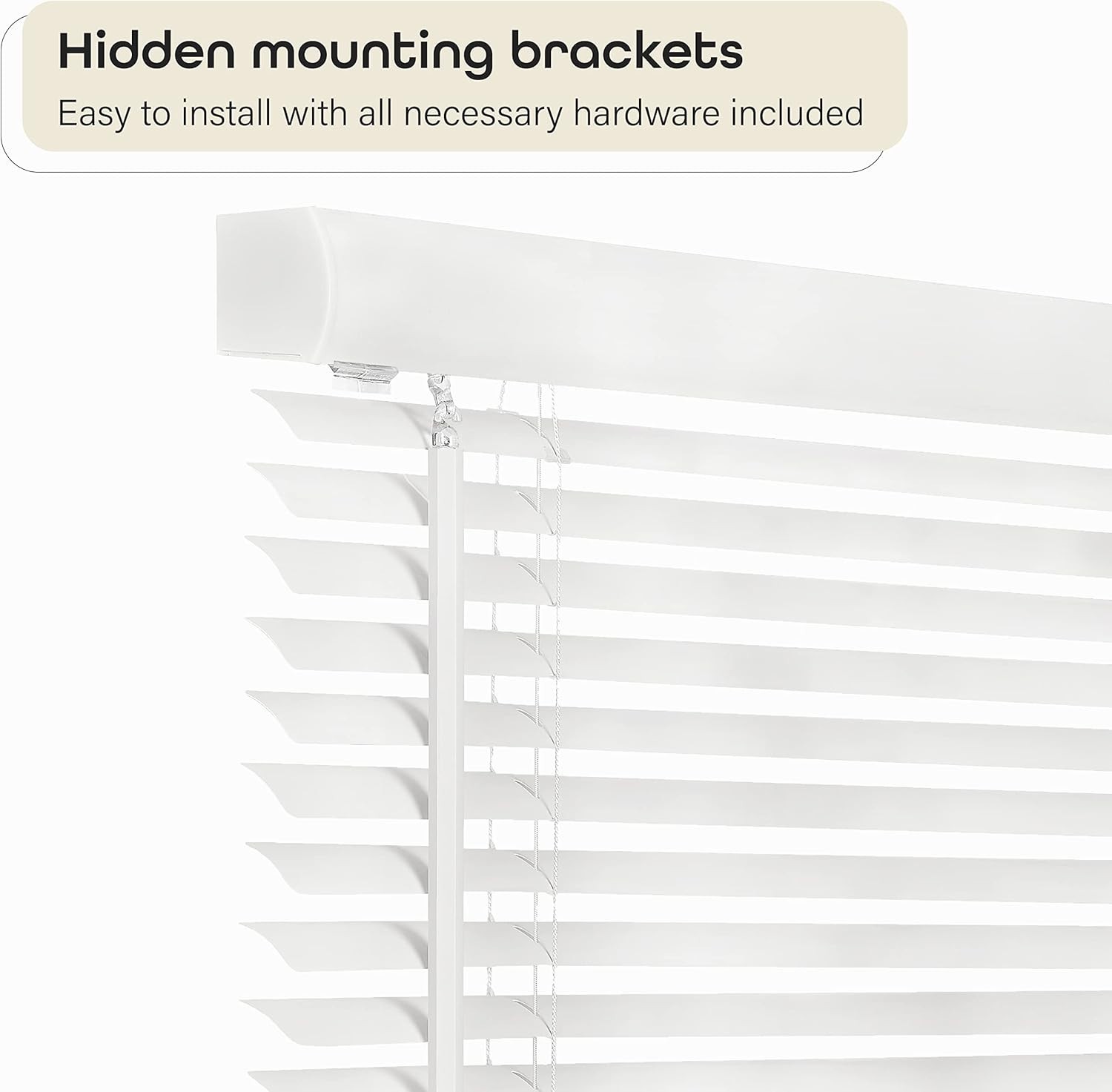 Cordless Light Filtering Mini Blinds 29×48 – Pearl White Elegance for Your Home
