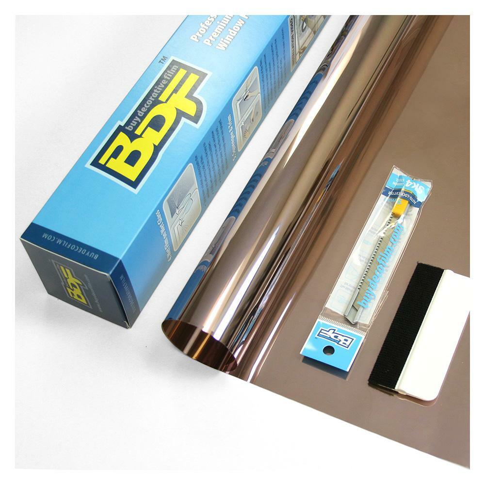 BDF BRZ20 Window Film Bronze Reflective Sun Control and Daytime Privacy (Dark)
