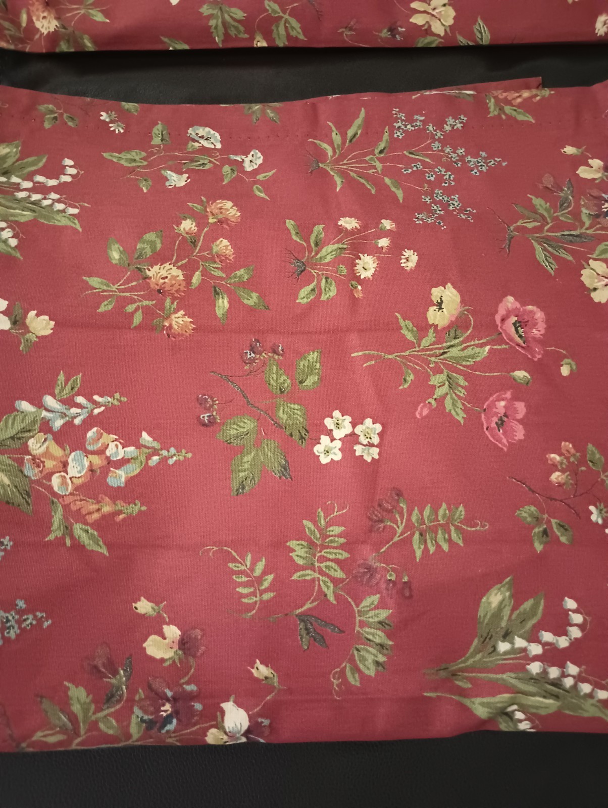 JCPenney Home Burgundy Floral Print Pinch Pleated Curtain 2 Panels Opaque