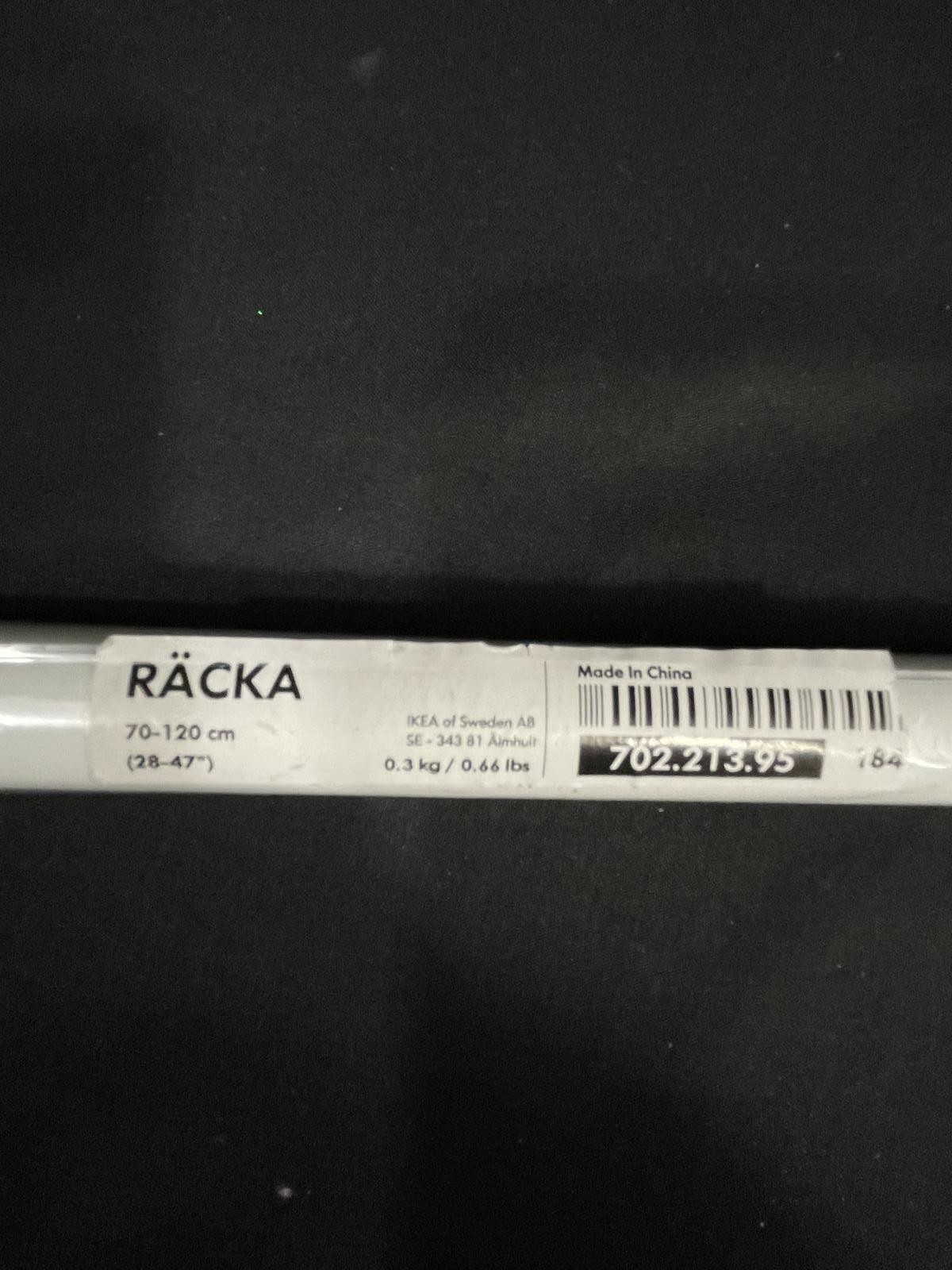 IKEA RACKA Extendable White Metal Curtain Rod 28-47″ 70-120 cm Great Condition