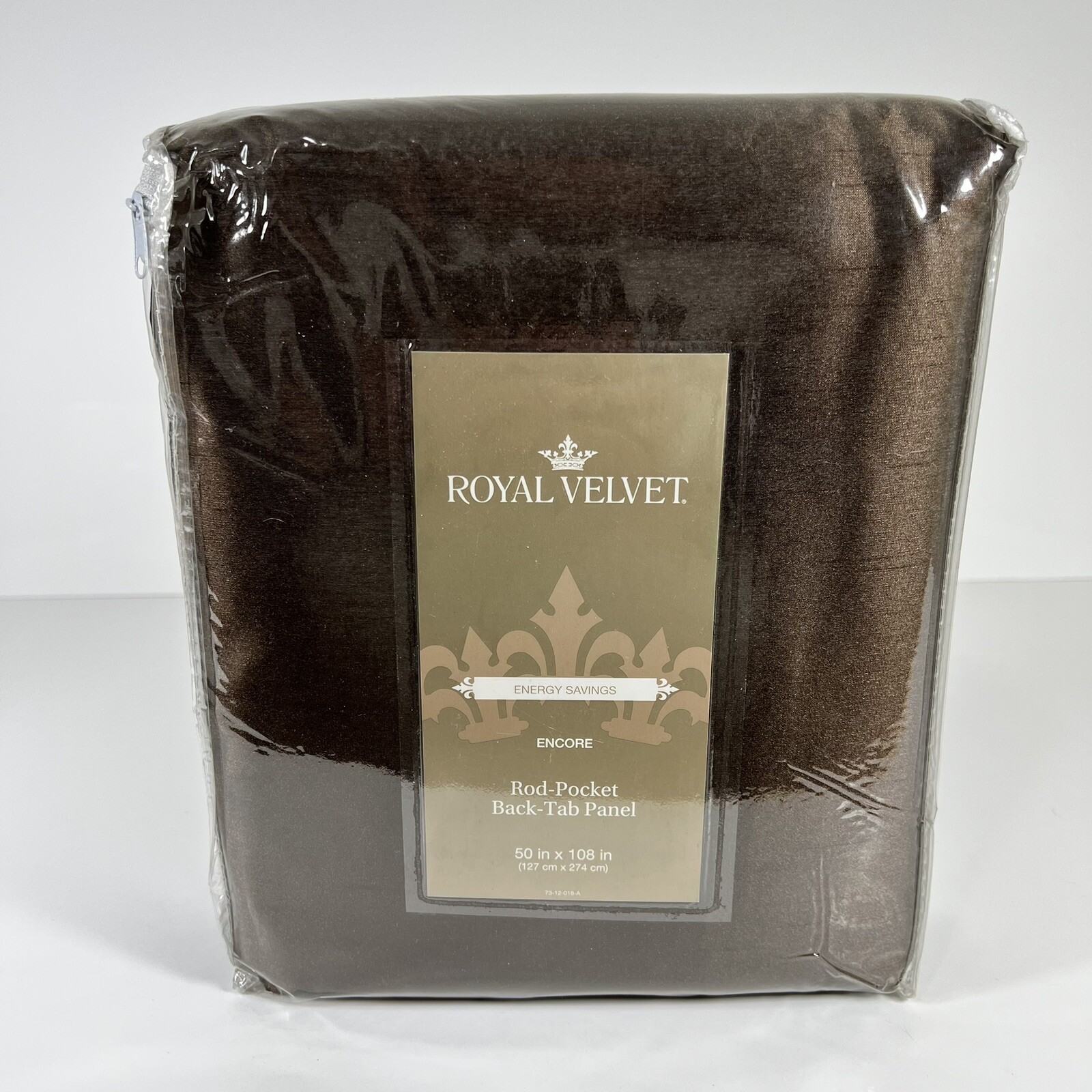 Royal Velvet Encore Brown Blackout Rod-Pocket/Back-Tab Panel, 50″x108″ Energy