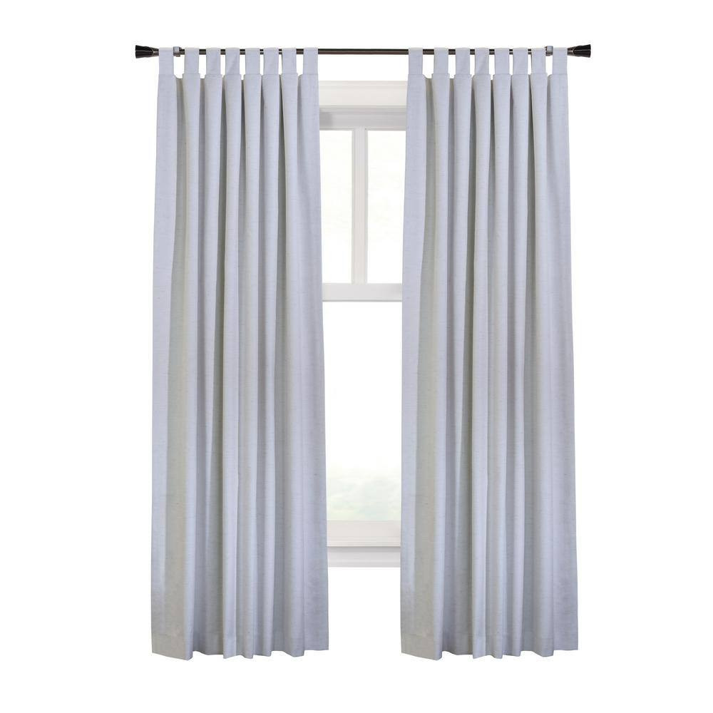 Ventura Tab Top White Polyester Smooth 52 In. W X 95 In. L Tab Top Indoor Blacko