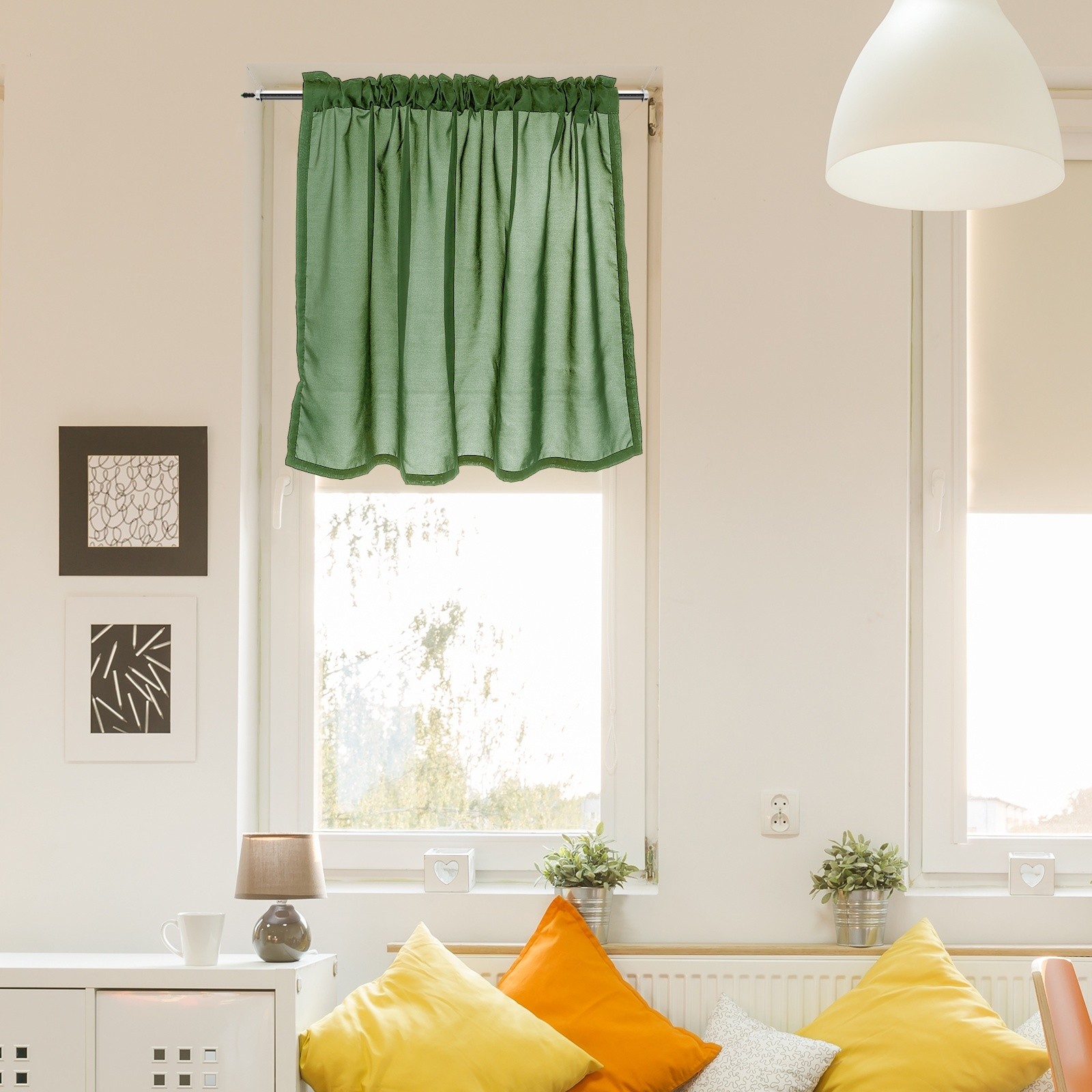 1 Panel Cabinet Curtain, Green, 27.5″ W x 39″ l
