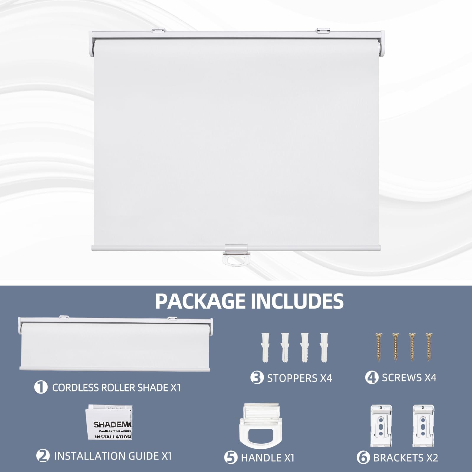 Cordless Blackout Window Roller Shades, Pull Down Spring System Indoor Blinds…