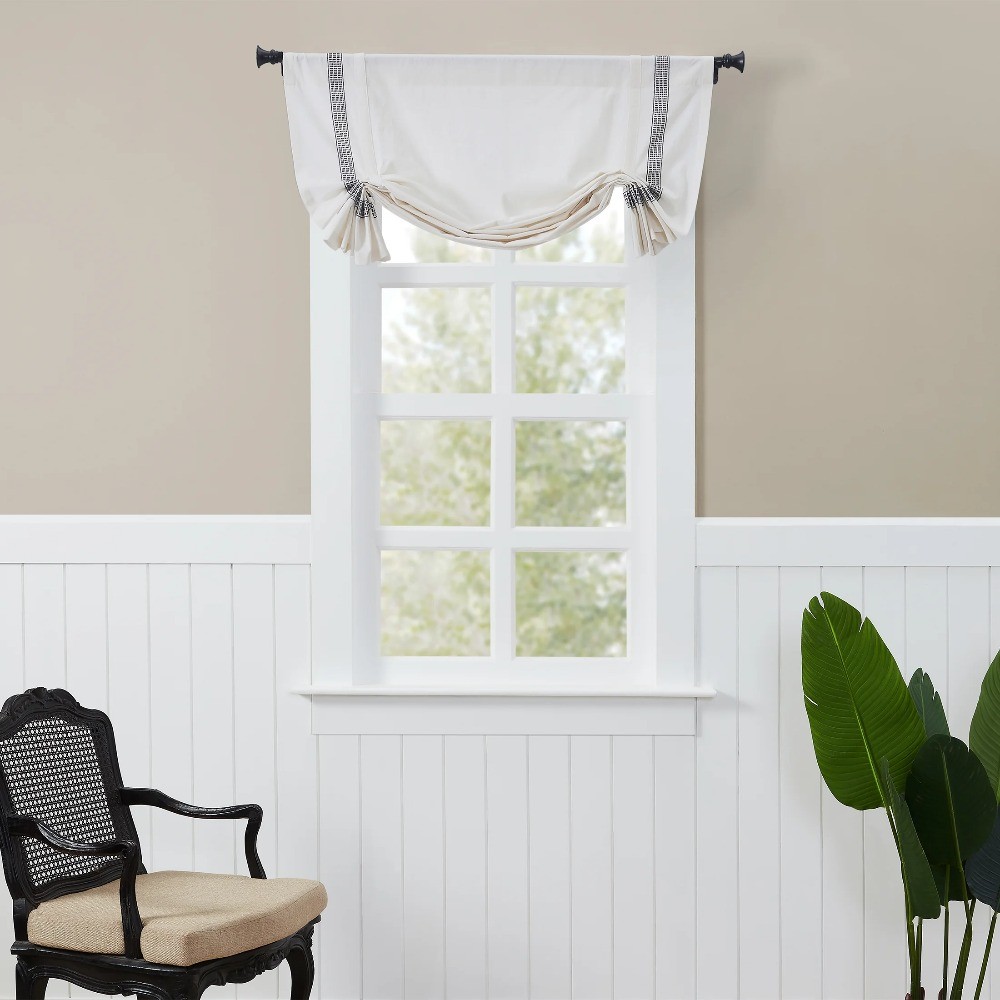 Light Filtering Cotton Balloon Shade, 1-Piece, Ivory, 42″ W x 63″ L