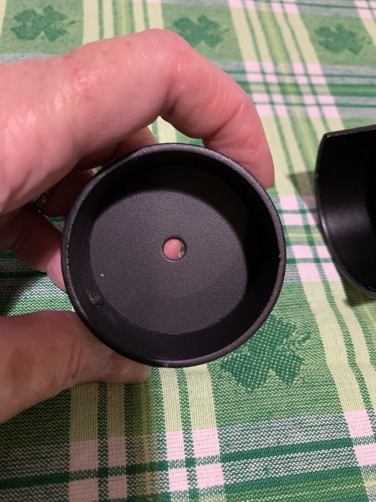 ❤️Wrought Iron Inside Mount Socket 1 Pair Mounts a 2” Pole Rod BLACK NEW