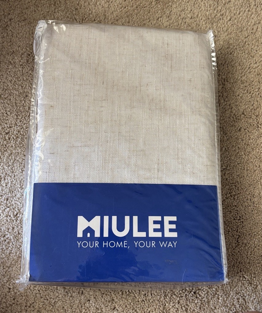 Miulee Off White Curtains 52×90 2 Panels, In Package