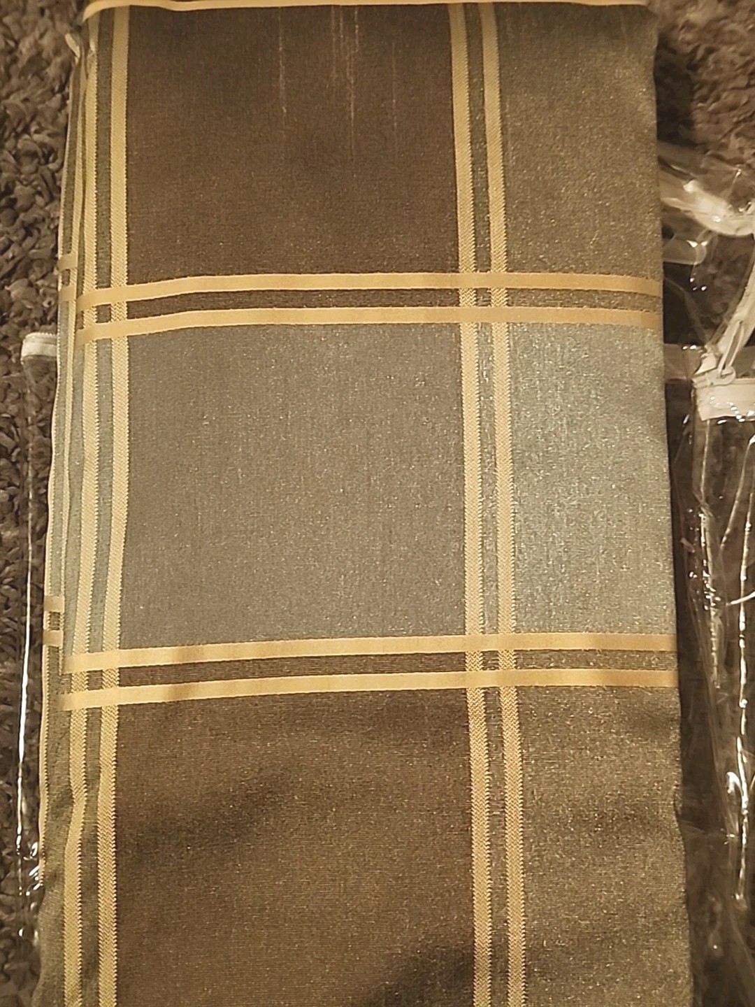 Plaza Plaid Lined Rod Pocket 2 Panels with Back Tab (One Pair) 55″w x 84″L NIP