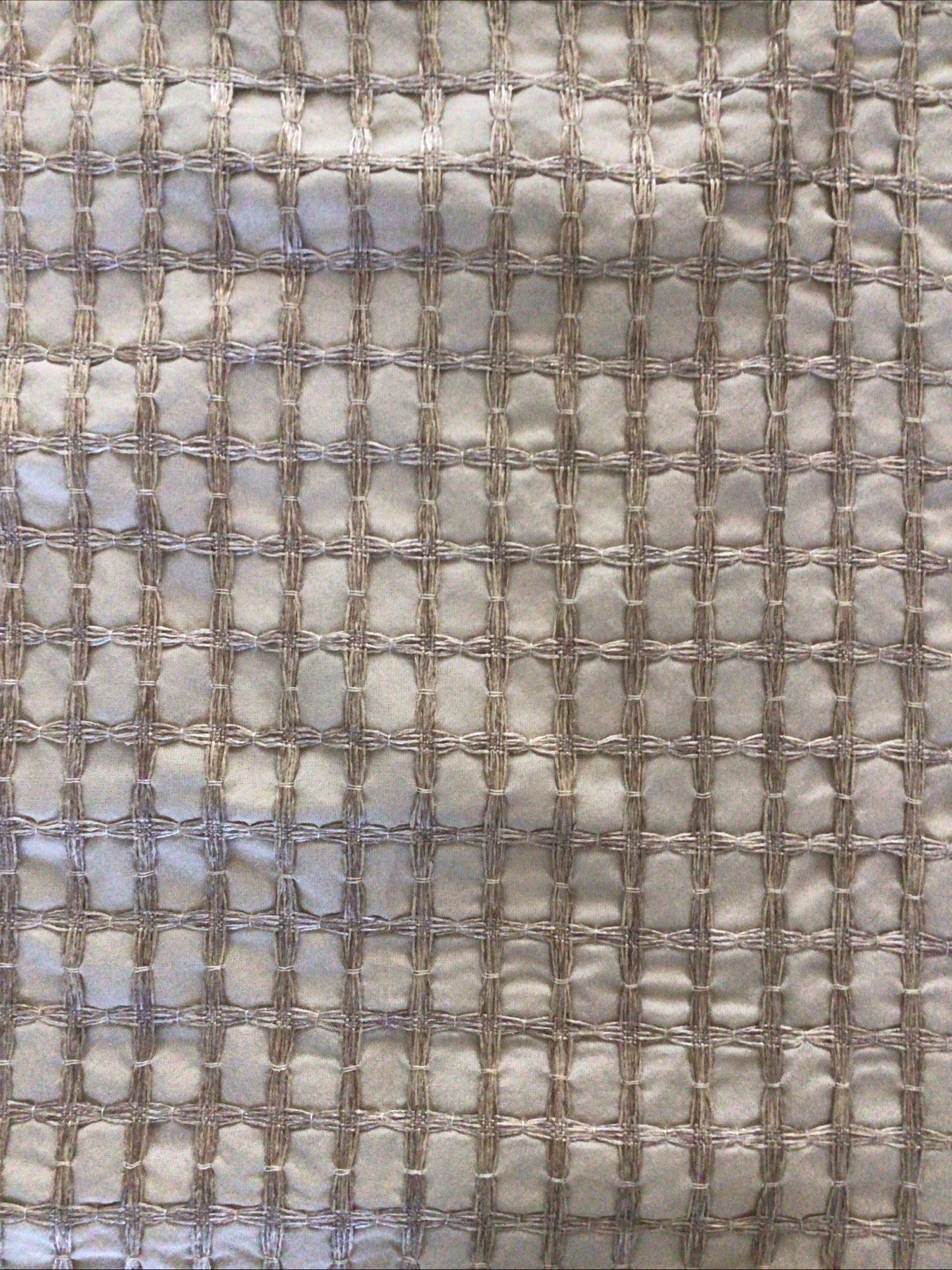 Pier 1 Jute Waffle Panel Set Textured Lined Window Curtain Panels 82 x 48