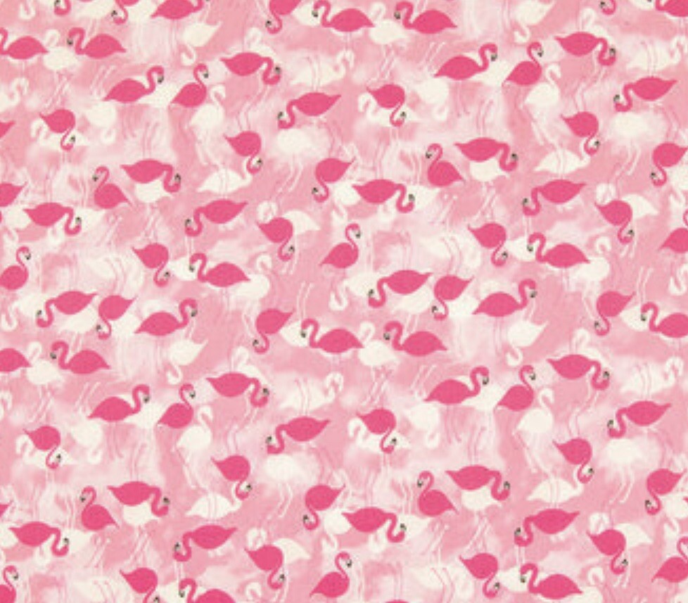Pink Flamingo Valance 42″W X 15″L Window Curtain Valance
