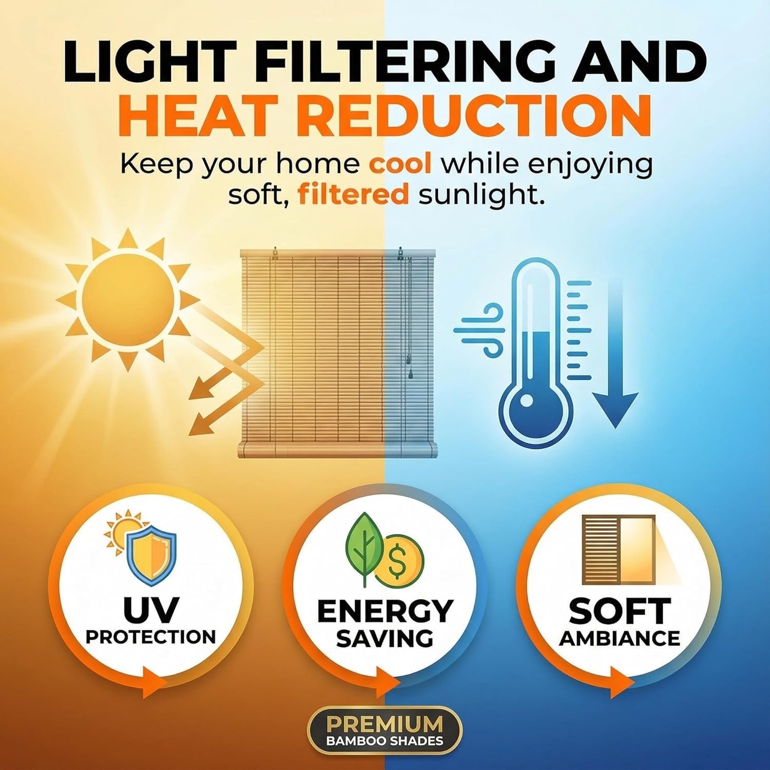 Versatile Bamboo Shades for Indoor & Outdoor Use – Easy to Install and Maintain