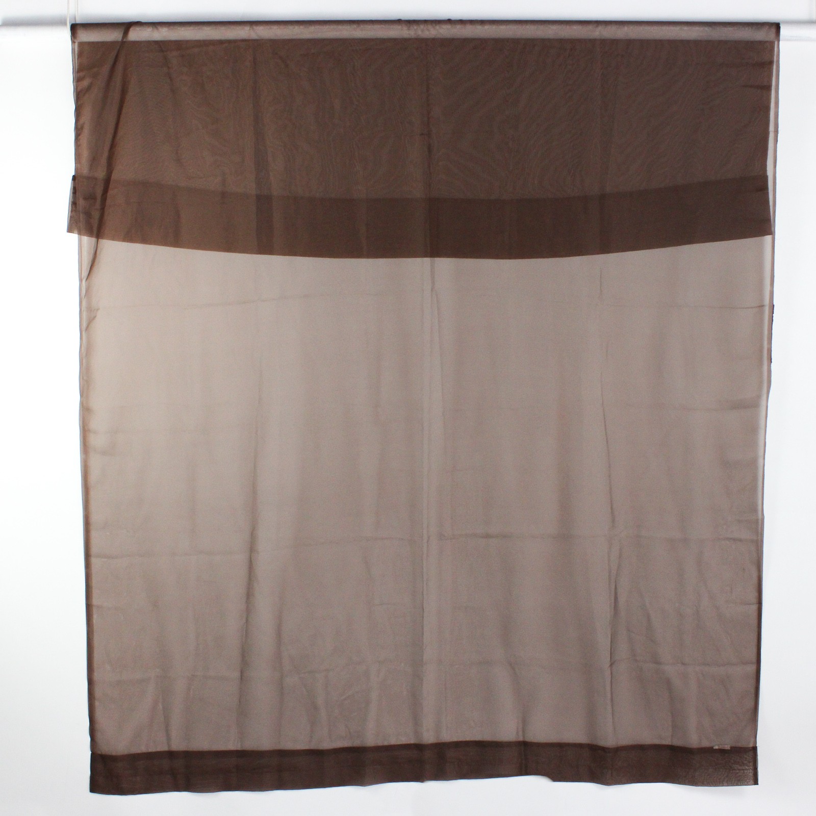 Unbranded Solid Chestnut Brown Color Sheer Curtains Simple 58″ x 82″