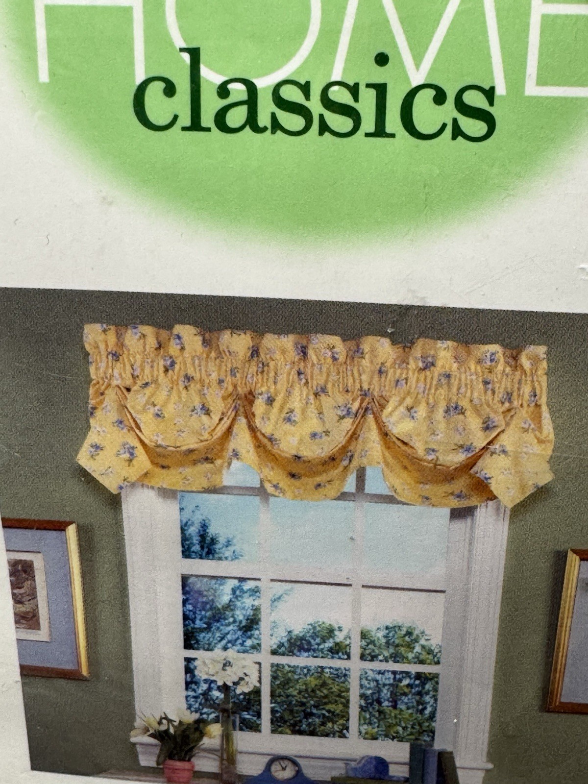 NEW Waverly Home Classics Amanda Valance Window Curtain Yellow Floral