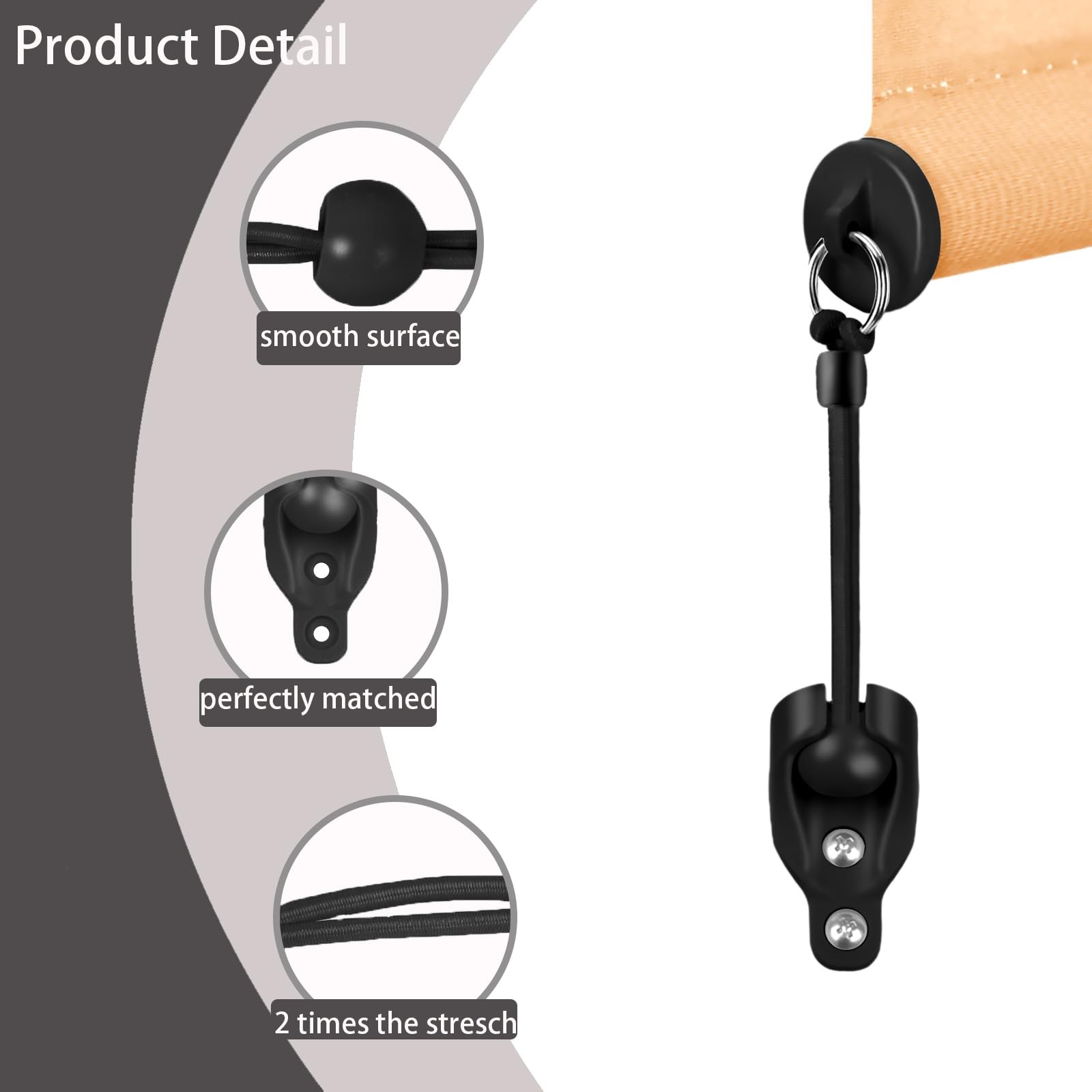 Outdoor Roller Shade Replacement Brackets End Caps Hardware Kit 2-Pack Universal